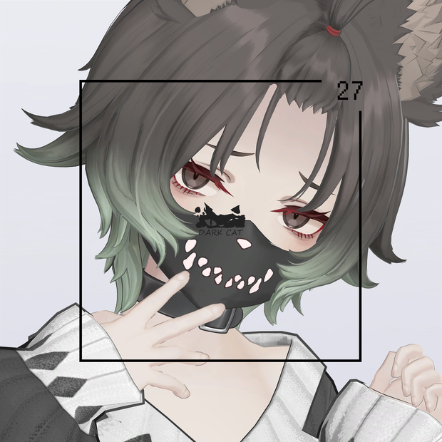 【VRC 対応3Dモデル】DARK CAT UNWELL ver1.04