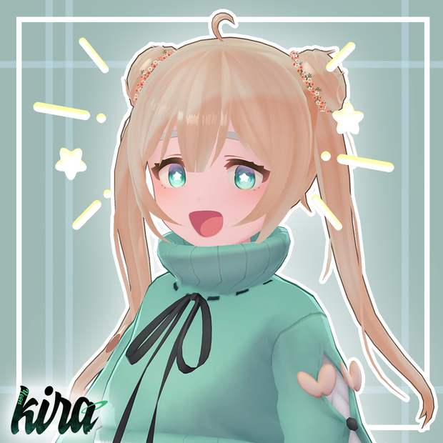 【VRC想定】Twin bun_hair