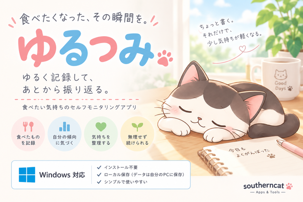 ゆるつみ｜食べたい気持ちの記録アプリ【Windows】