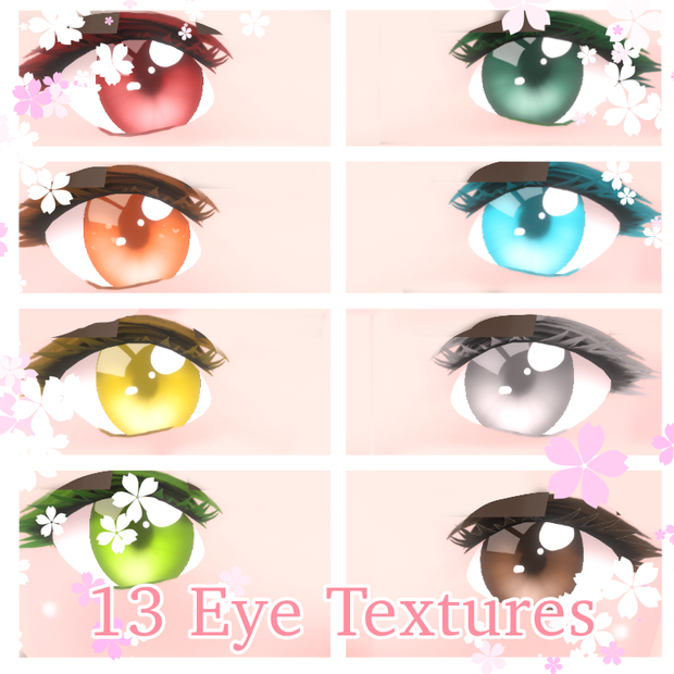 13 VRoid Colorful Eye Textures by krzyp czak