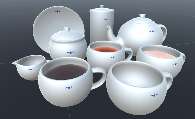 【無料】3Dモデル・ティーセット