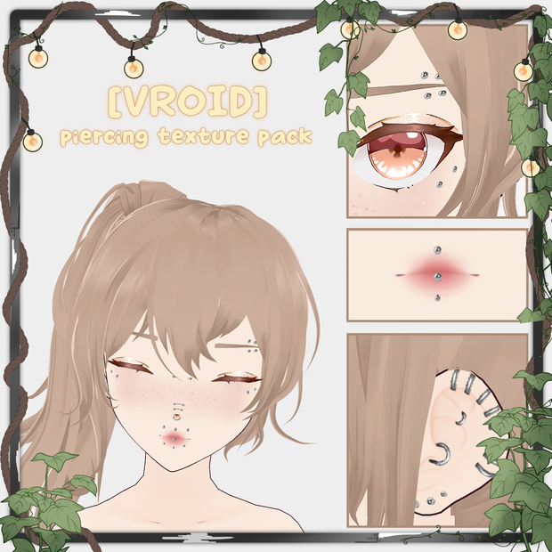 【Vroid】| Piercing Texture Pack