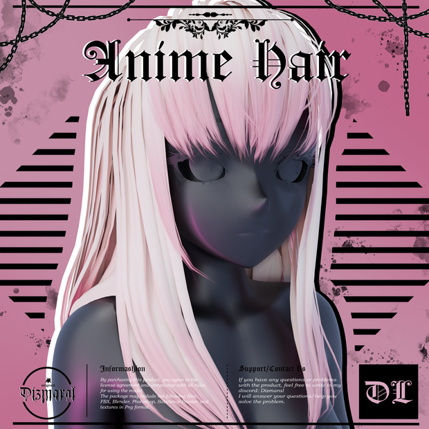 Anime Hair (VRChat Asset)