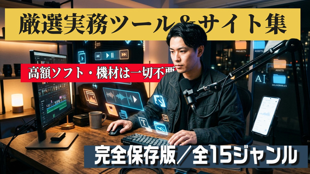 【保存版】高額ソフト・機材は一切不要！現場系YouTubeを低予算で回す「プロ厳選・実務ツール＆サイト集」