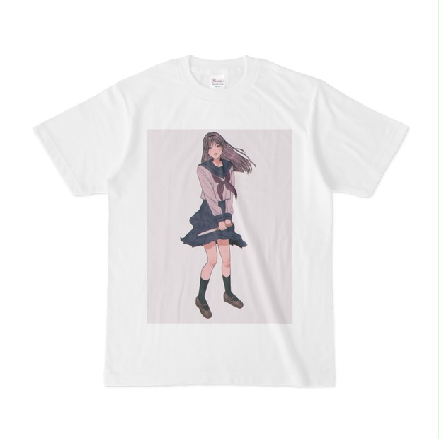セーラー服 女の子 等身イラスト Tシャツ - kiikiikiichann - BOOTH