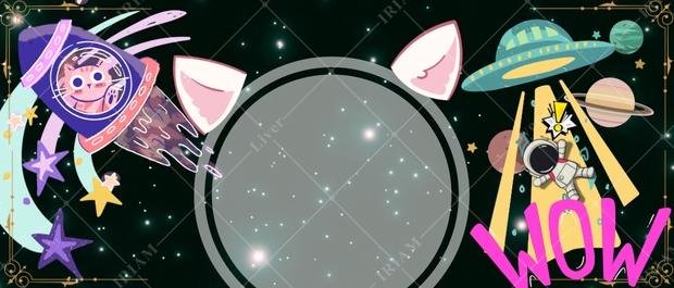 【宇宙猫シリーズ】IRIAMヘッダー