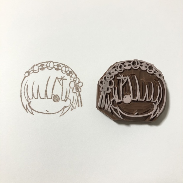 消しゴムはんこ リゼロ レム ハンドメイド Airome Booth