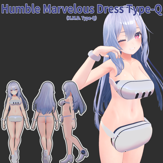 【11アバター対応】HumbleMarvelousDress Type-Q(ハンブルマーベラスドレス タイプQ)【MA設定済】【KIKYO】【Hakuu】【Manuka】【mao】【ririka】【mizuki】【rurune】【Chocolatta】【Milltina】【NanaseNoir】【VRChat】