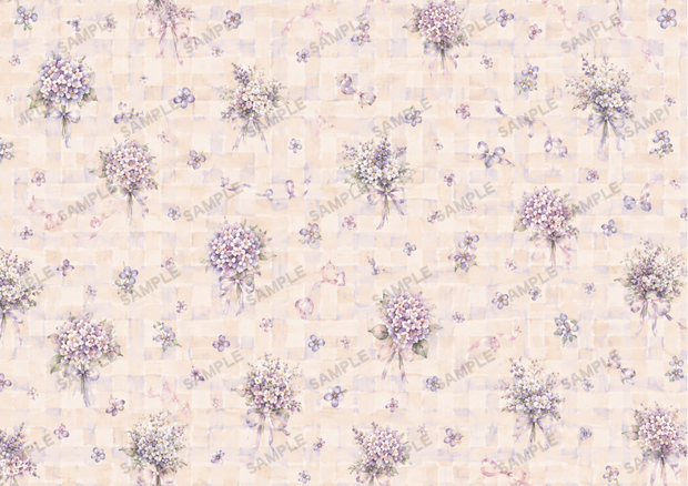 ＼紫陽花ブーケ／デザインペーパー【ペーパーアイテム素材ＰＮＧ】