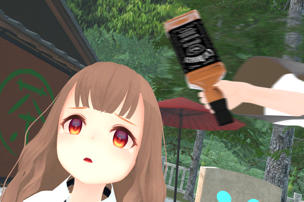 【VRChat/SDK3/Avatarギミック】 瓶を割る , Breaking a Bottle