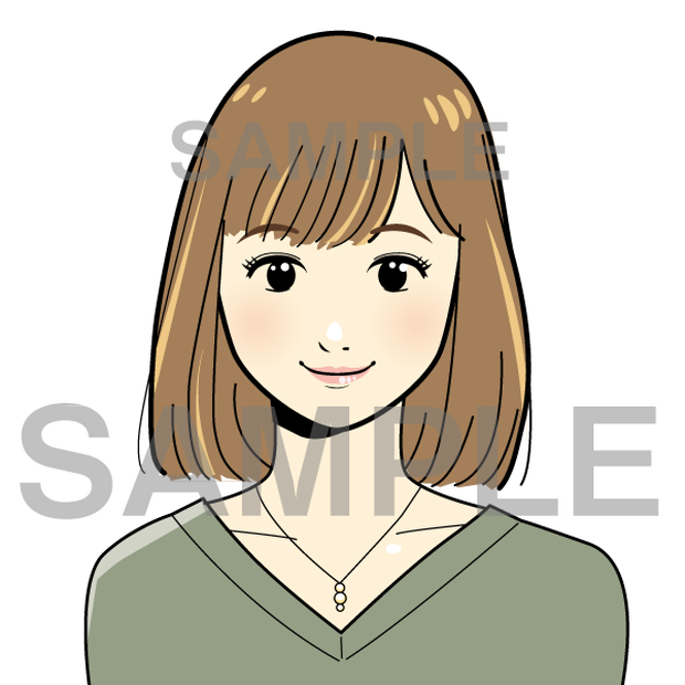 アイコン用女の子表情イラスト