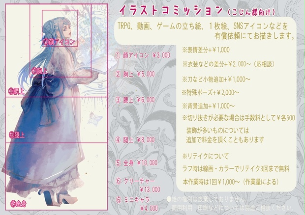 コミッション絵 イラストコミッション（個人様向け） - マヌルネコ⑦號 - BOOTH