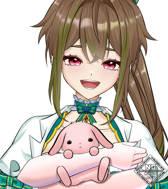 うさぎを抱っこ❣️な素材(2種類)🐰 VTuber素材/Vライバー素材/おはようVTuber/おはようVライバー/おはようVTuber素材/おはようVライバー素材 (透過素材)