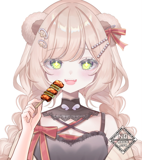 焼き鳥を持つ手の素材✨ VTuber素材/Vライバー素材/おはようVTuber/おはようVライバー/おはようVTuber素材/おはようVライバー素材 (透過素材)