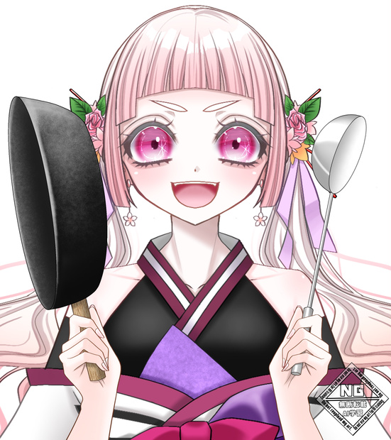 フライパンとおたまで叩き起す素材🍳💥【VTuber素材】【無償素材】(透過素材)