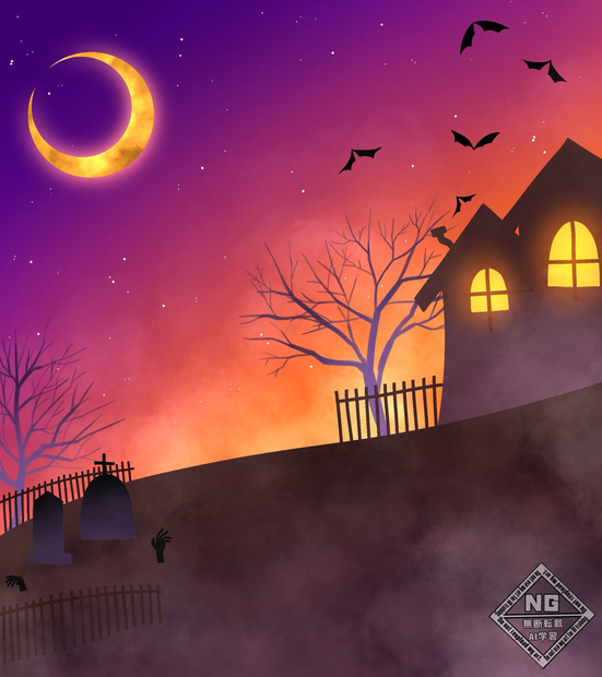 ハロウィン背景素材🎃①【VTuber素材】【無償素材】