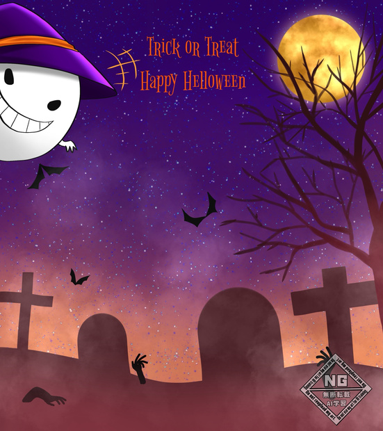 ハロウィン素材第7弾🎃ハロウィン背景素材③【VTuber素材】【無償素材】