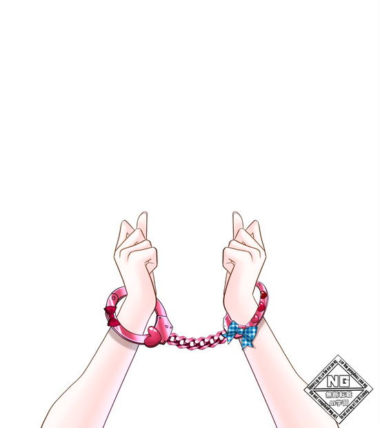 手錠をはめられる両手の素材💗【VTuber素材】【無償素材】(透過素材)