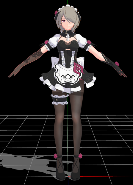 【崩壊3rd】リタ・ロスヴァイセ｜暗黒の薔薇【メイド服・素体追加】【MMD/PMX】