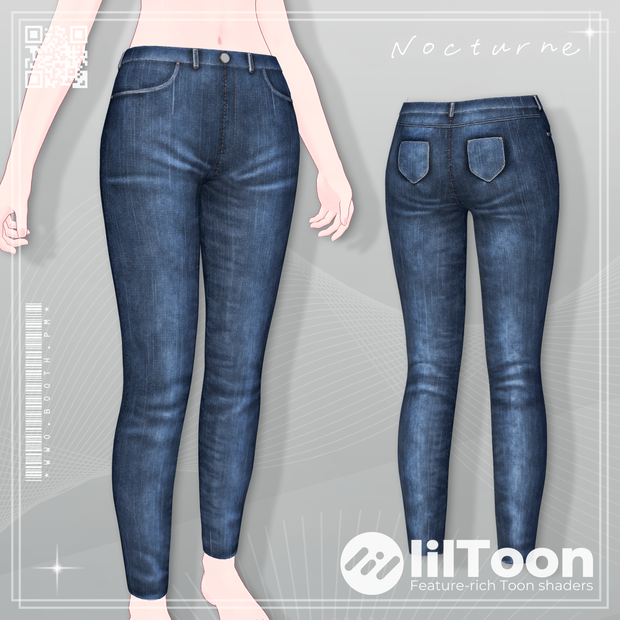【11アバター対応】Nocturne Jeans ジーンズ衣装