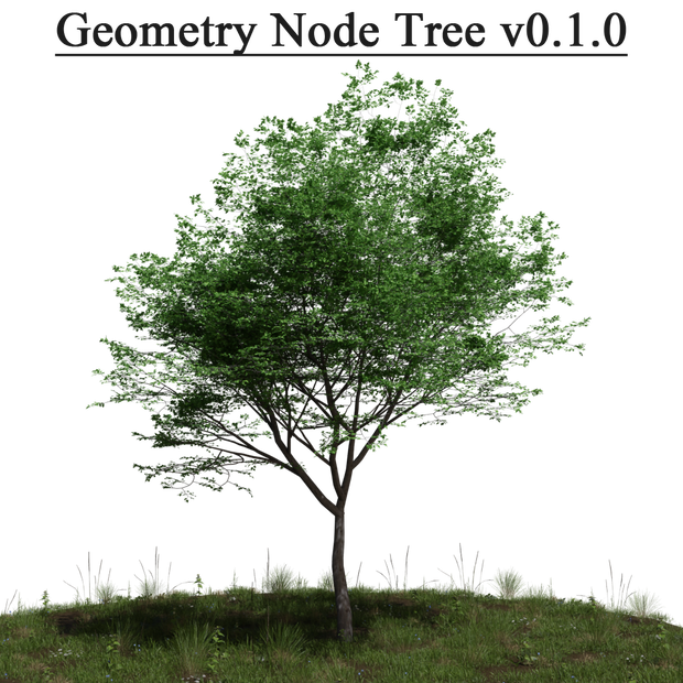Blenderで木を生成！Geometry Node Tree_v0.1.0