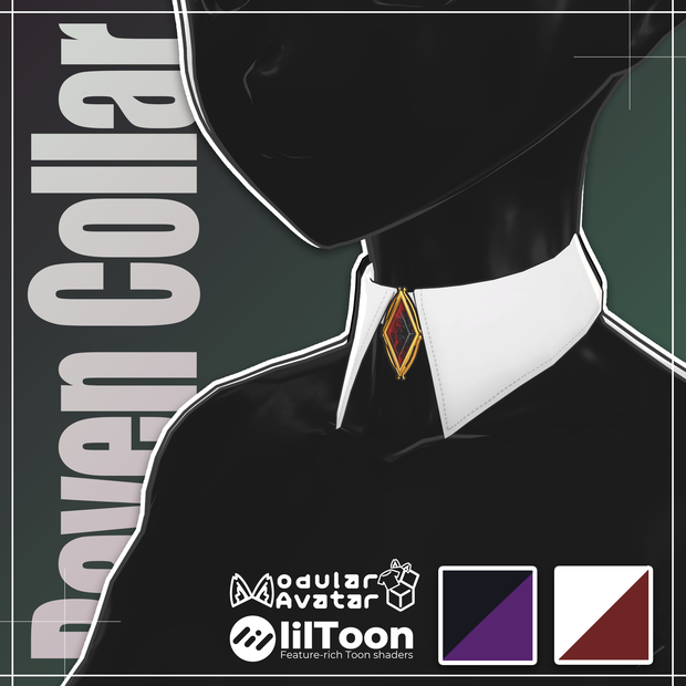 カラスの襟付きチョーカー / Raven Collar Choker【META TELIER】