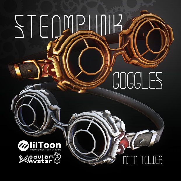 スチームパンクゴーグル「Bronze Vein」/ Steampunk Goggles Bronze Vein 【META TELIER】