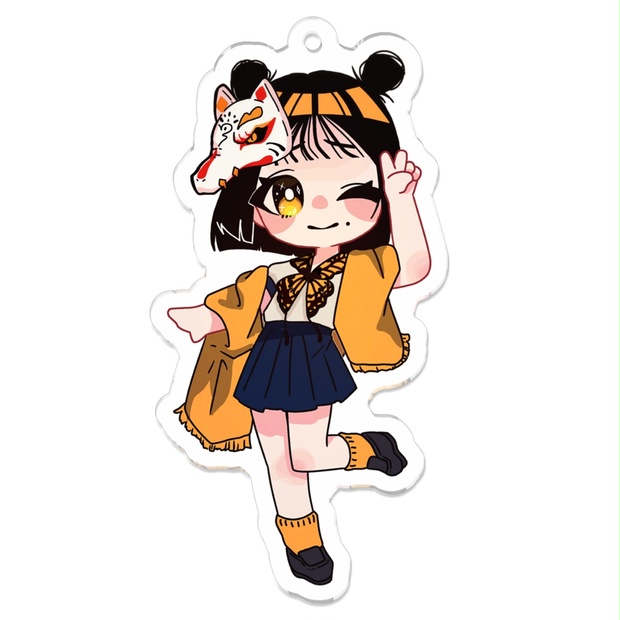 鮮血A子ちゃん アクリルキーホルダー コウペンちゃん 花丸まんてん星 オーロラアクリルキーホルダー