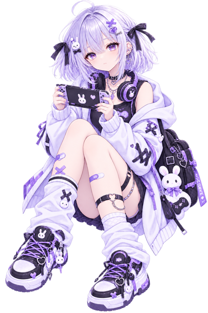 立ち絵【ゲームオタク女の子】