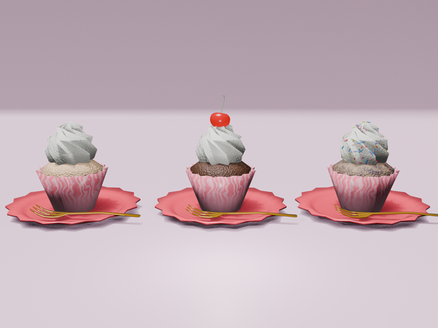 カップケーキ3種