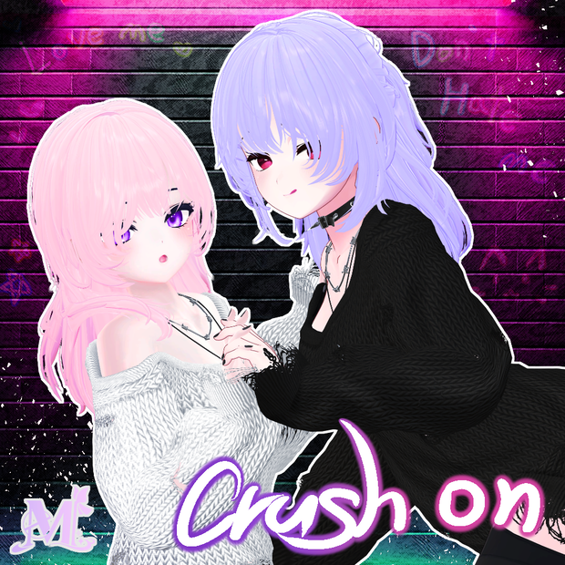 🖤 Melling " Crush on " 2Type Hair 【9アバター対応 🖤 Liltoon / VRChat】🖤
