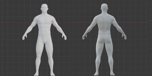 男性ベースメッシュ 3Dモデル｜キャラクター制作・ゲーム・映像向け