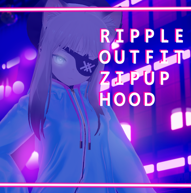 ユギ対応ripple outfit / zip up hood
