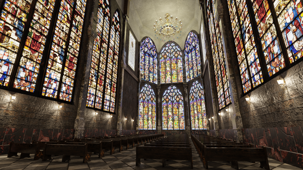 3DCG【cathedral_set】大聖堂