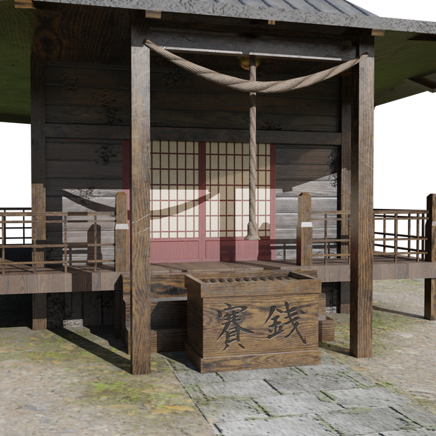 3DCG【temple_set】お寺 神社