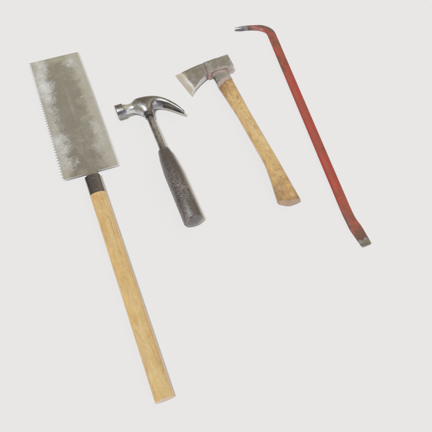 【weapon_set】工具セット(のこぎり/金槌/バール/斧)