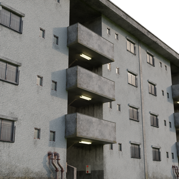 3DCG【apartments】団地アパート