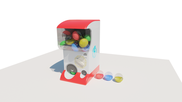 3DCG【gacha_machine】ガチャマシン