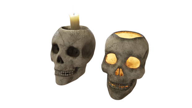 3DCG【skeleton_candle】スケルトンキャンドル