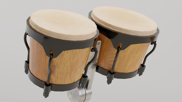3DCG【bongo_set】ボンゴ 楽器セット
