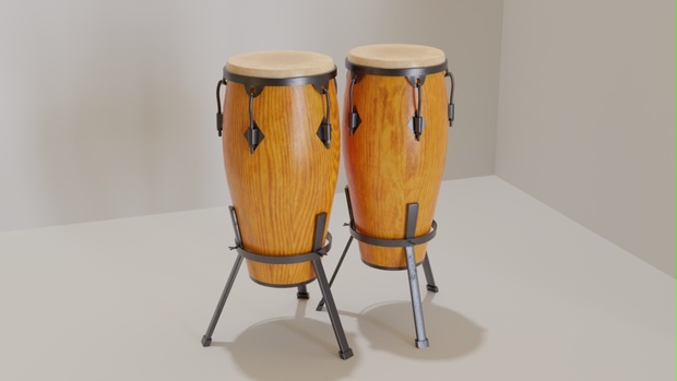 3DCG【conga_set】コンガ 楽器セット - hiromu-3dcg - BOOTH