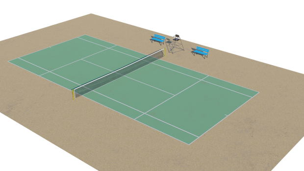 3DCG【Tennis_court】テニスコート