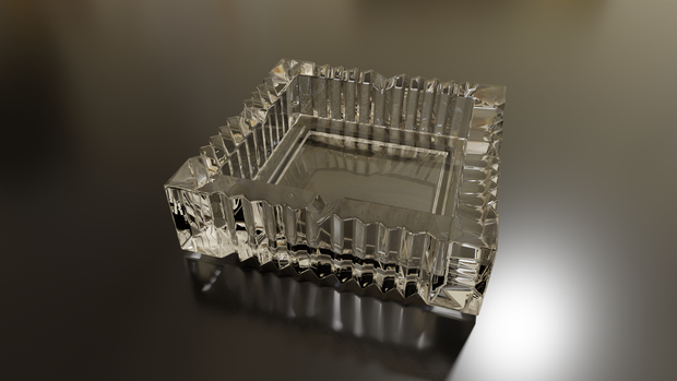 3DCG【ashtray_glass】卓上灰皿