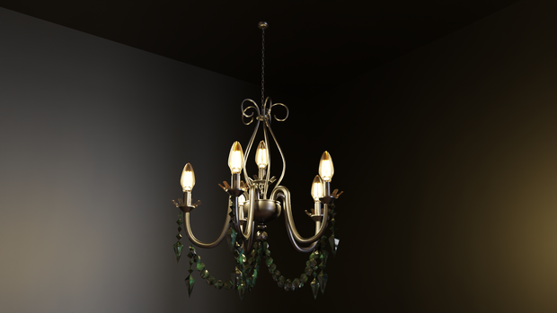 3DCG【chandelier_2】シャンデリア2