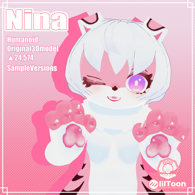 【オリジナル3Dモデル】水棲生物のニナ-Nina-