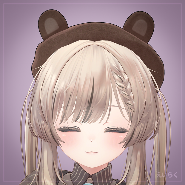 【VRChat想定】熊ベレー帽 Bear Beret Hat