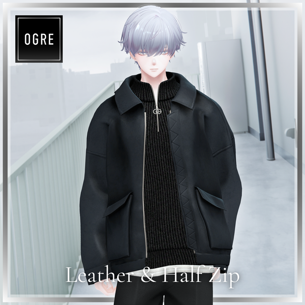 Leather & Half Zip / OGRE