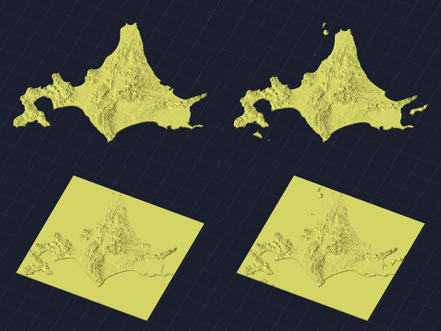 【3Dプリント】47都道府県 立体地形モデル STLデータ4種類地形模型TERRAIN JAPAN