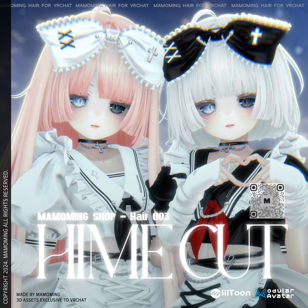 ❰Hair❱ 9アバター対応 Hair_003 Hime Cut PACK