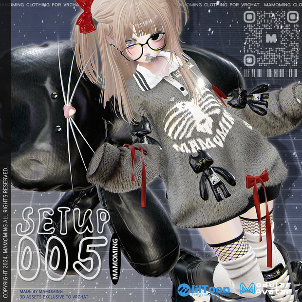 ❰Setup❱ 9アバター対応 Set_005 Big cat Collar knit setup